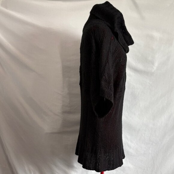 Chic Black Cowl Neck Sweater - Picture 3 of 6